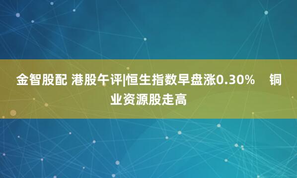 金智股配 港股午评|恒生指数早盘涨0.30%    铜业资源股走高